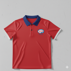 Ringer Polo - Corporate - Performance Mesh Lycra - Red/Navy/White