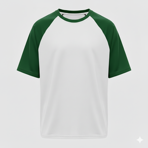 Raglan Tee - Corporate - Performance Mesh Lycra - White/Green