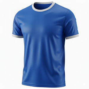 Ringer Tee - Corporate - Performance Mesh Lycra - Blue/White
