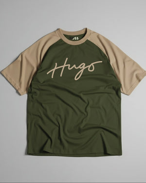 HUGO Nalayo Raglan Olive/beige