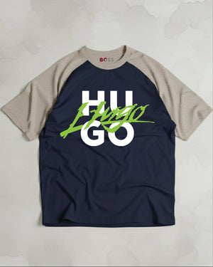 HUGO Nalayo Raglan Navy Blue/Beige