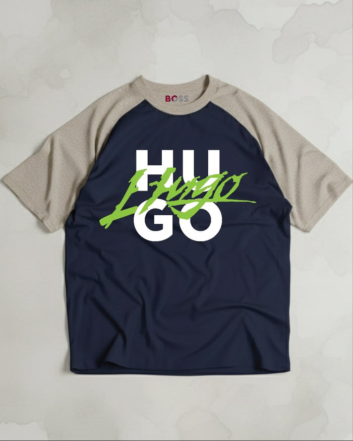 HUGO Nalayo Raglan Navy Blue/Beige