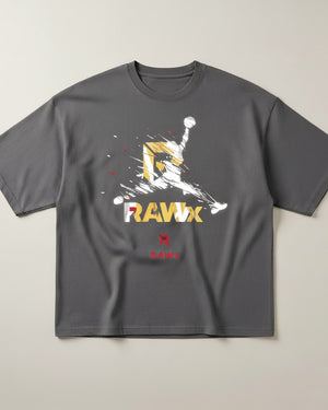 RAWx - Ultimate  Drop Shoulder - Oversized Crew Neck Grey- Jumpman