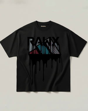 RAWx - Ultimate  Drop Shoulder - Oversized Crew Neck Black - Elite Bleeding