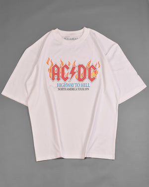 PULL&BEAR AC/DC T-shirt   White