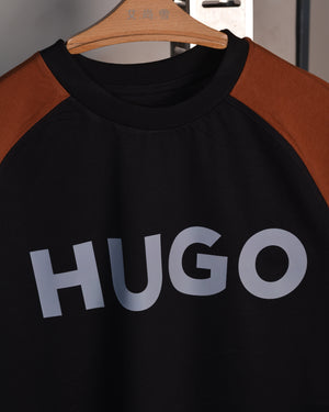 HUGO Dulivio Raglan Black/Brown T-shirt