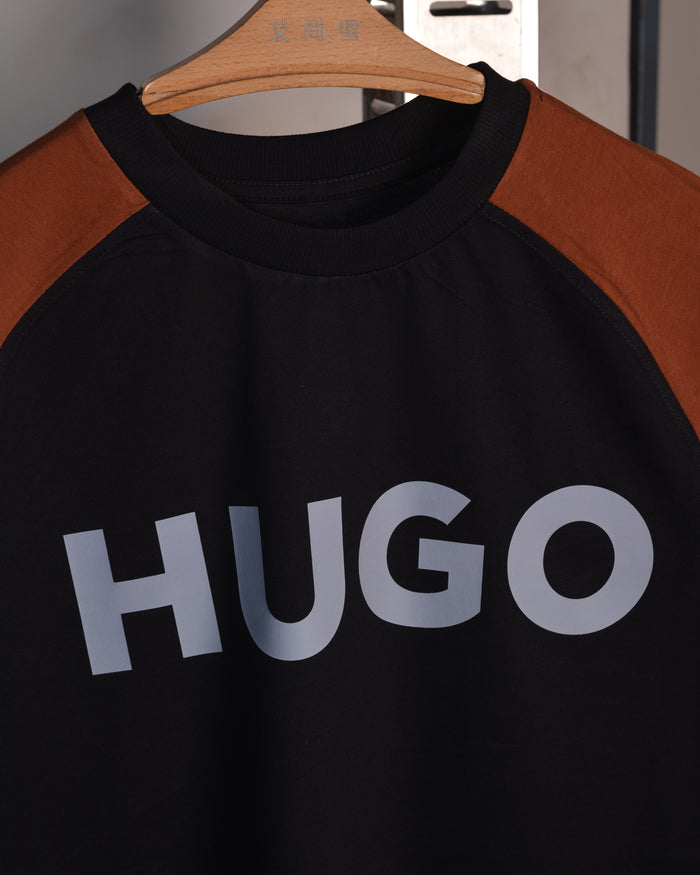 HUGO Dulivio Raglan Black/Brown T-shirt