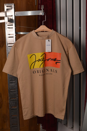 Jack & Jones Jorfrederiksberg  Men's T-shirt Beige