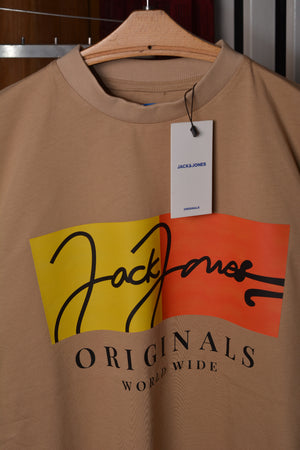 Jack & Jones Jorfrederiksberg  Men's T-shirt Beige