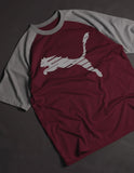 P Shaded Cat Tee Men's T-shirt Maroon/Grey