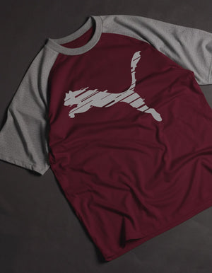 P Shaded Cat Tee Men's T-shirt Maroon/Grey