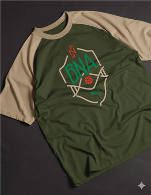 P Neymar JR "BNA" Raglan  Drop Shoulder tshirt Olive/Beige