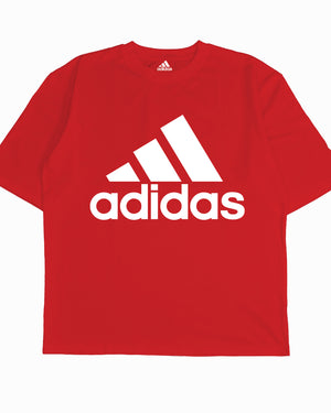 ESSENTIALS SINGLE JERSEY BIG LOGO TEE RED