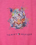 Kids Graphic Tee With Elastic Bottom-pink