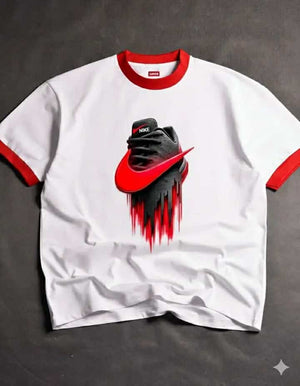 Nike Men's Dri-FIT Fitness Ringer T-Shirt White/Red