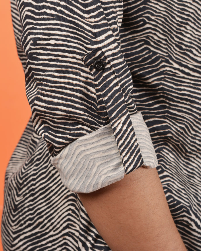 Esprit Full Sleeve Blouse-Zebra print