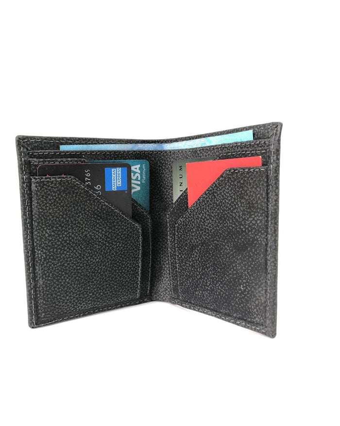 Slim Men's Wallet | Genuine Leather Dark Texture