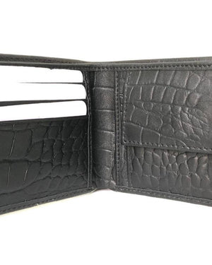 Leather Embossed wallet Black