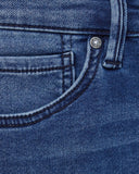 Pull&bear BASIC DENIM BERMUDA SHORTS WITH ROLLED-UP HEMS DARK BLUE