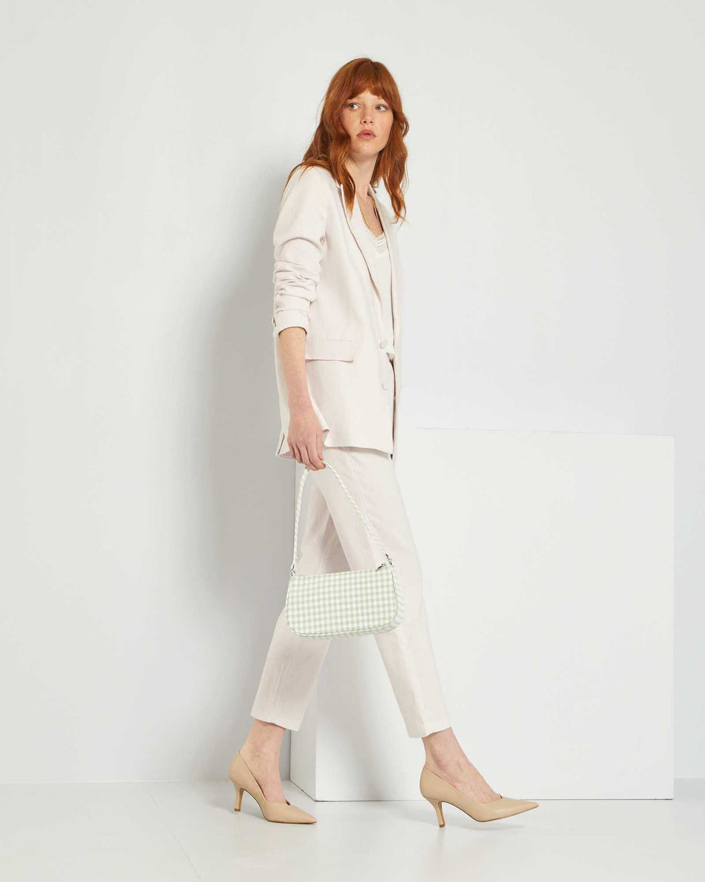 KIABI Linen blazer AED 169 Pink